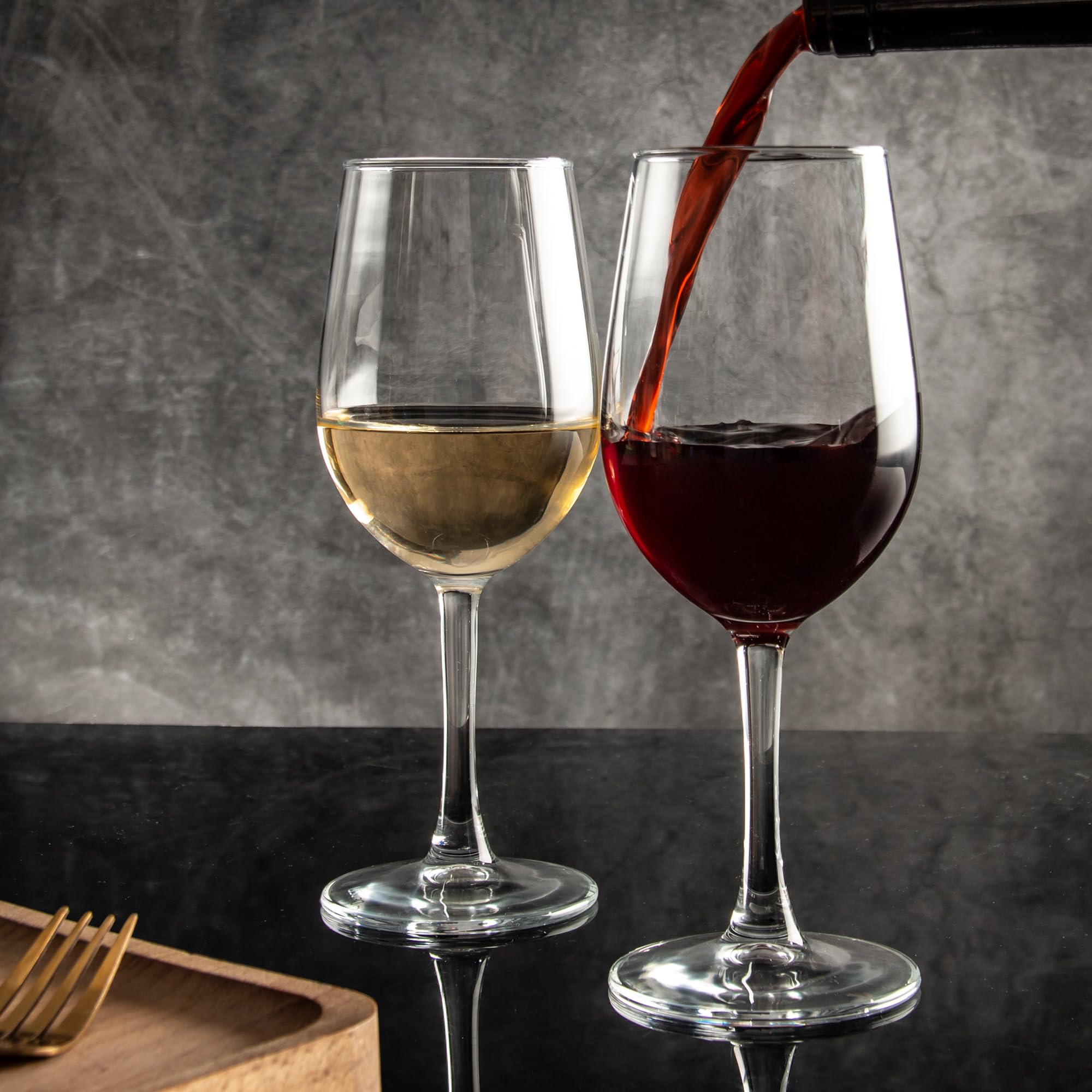 Amazon.com | Wine Glasses Set of 6, 12oz Red/White Wine Glass Set, Clear  Stemmed Wine Glasses Fit for Wine Tasting, Wedding, Birthday and Home: Wine  Glasses