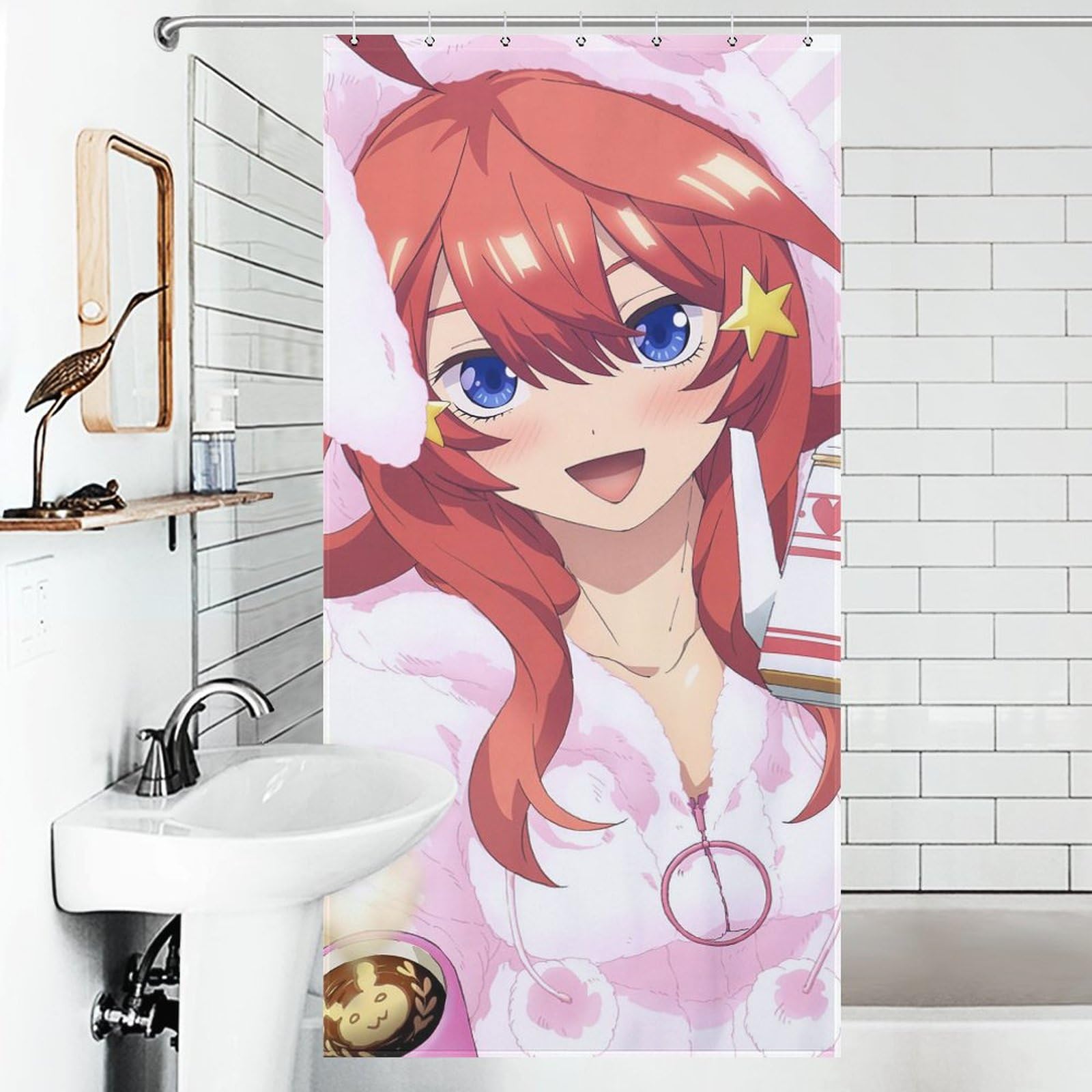 Amazon｜シャワーカーテン 中野五月 五等分の花嫁 アニメ柄 お風呂