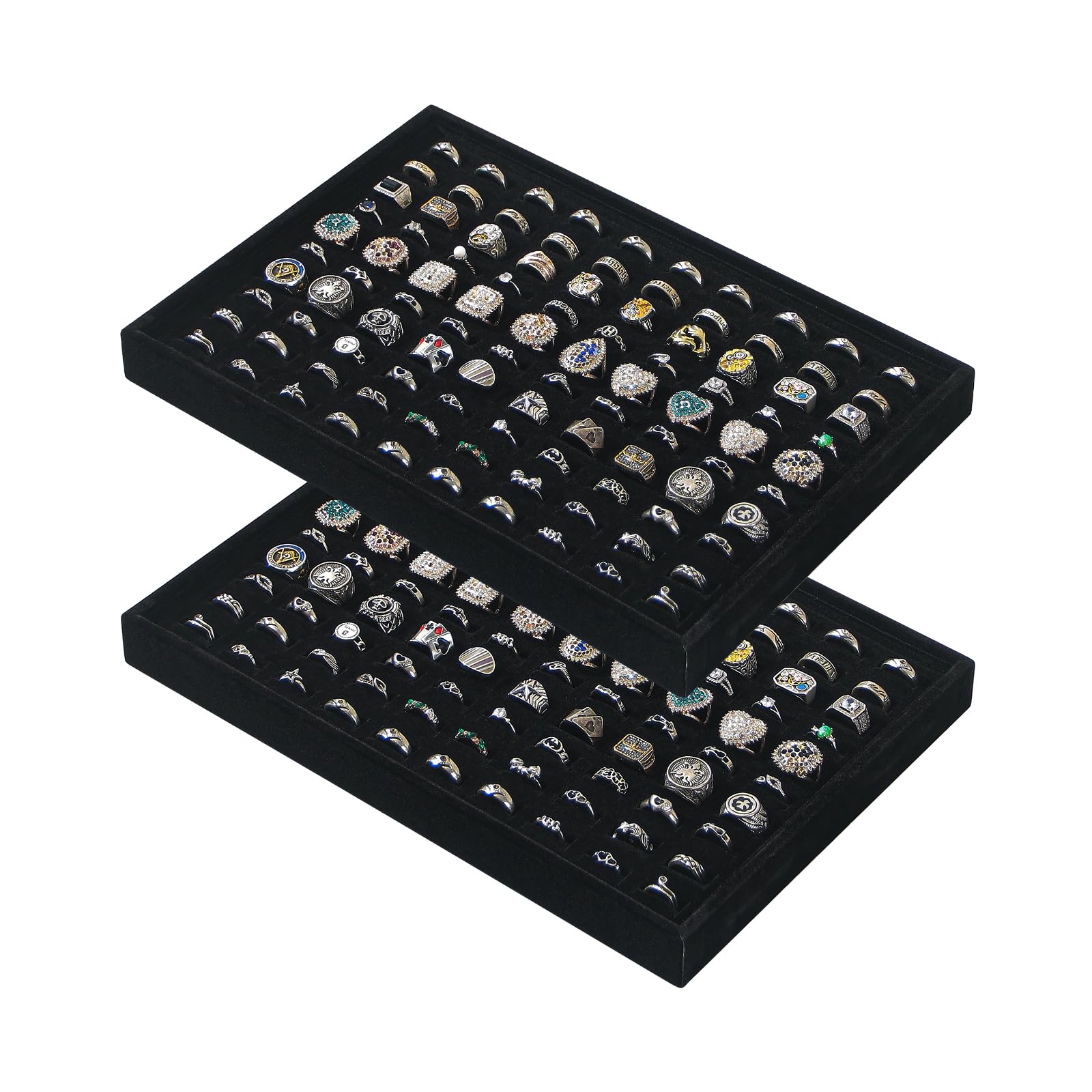 Amazon.com: Byken 2 Pcs Ring Organizer Dish Tray,Stackable Jewelry ...