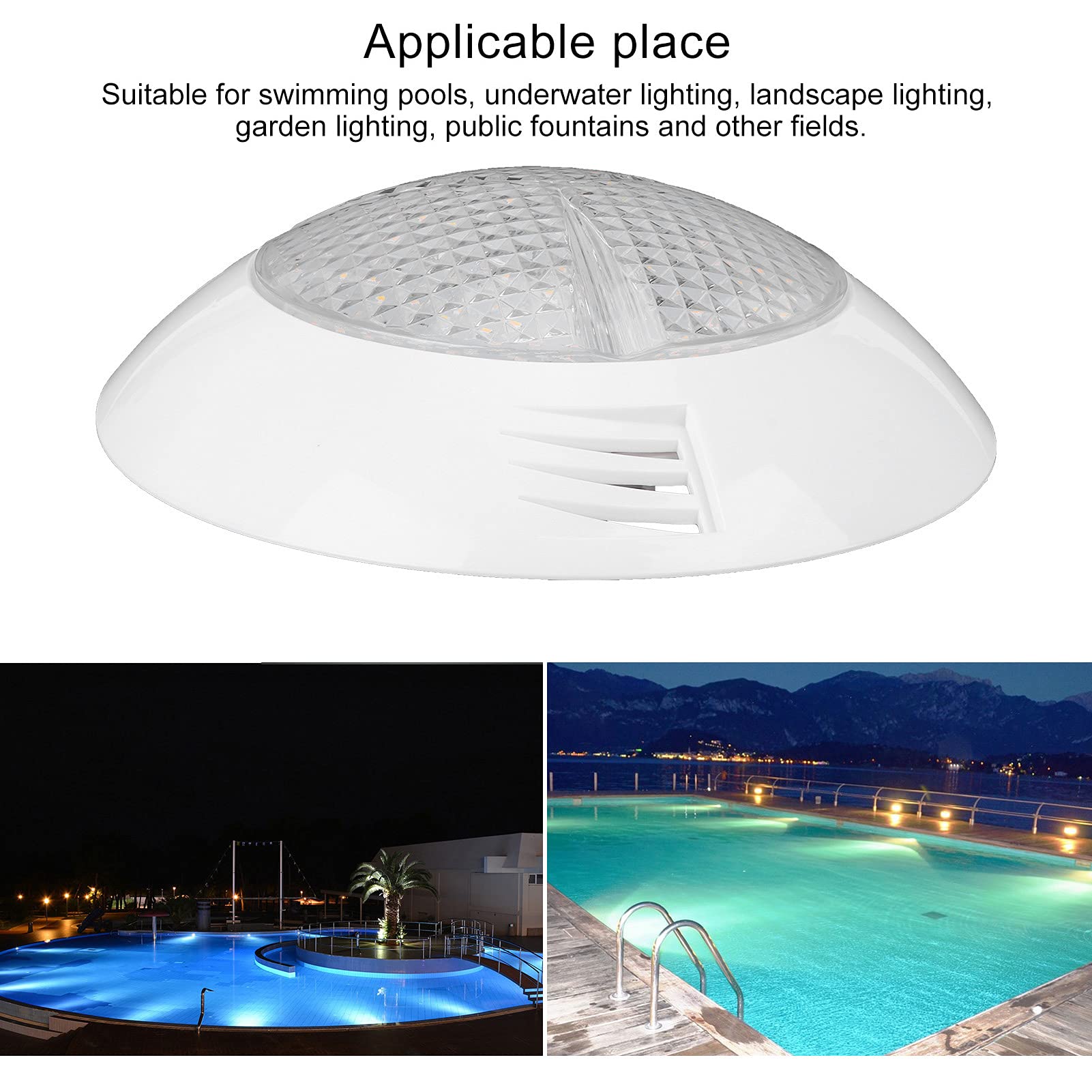 Alomejor Pool Light 18W IP68 Waterproof Design
