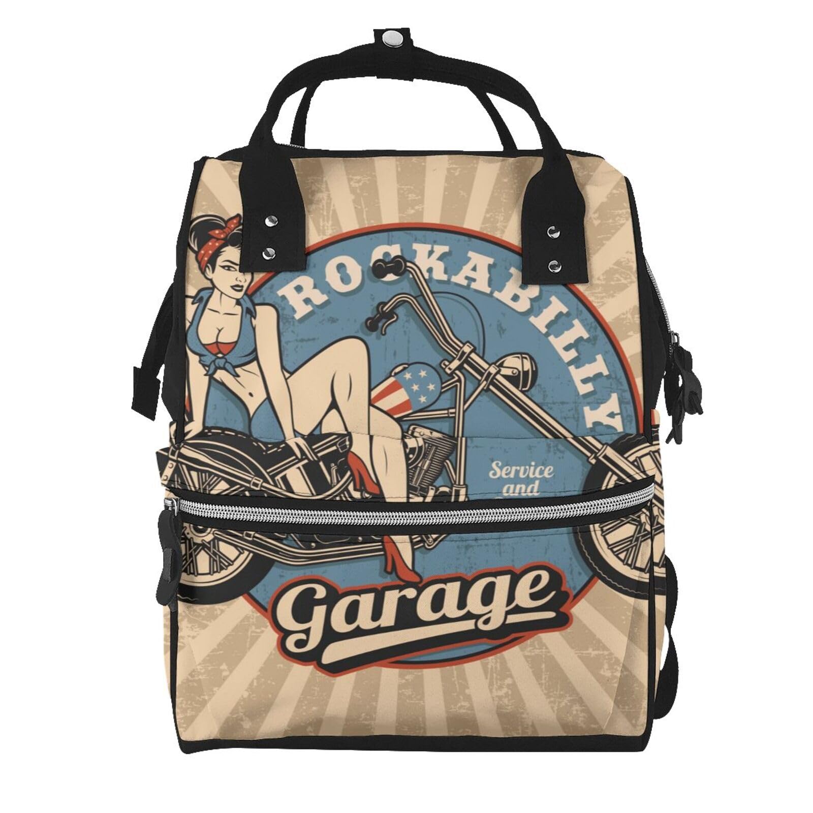 Sac à dos moto ordinateur portable multi-compartiment taille unique - 7