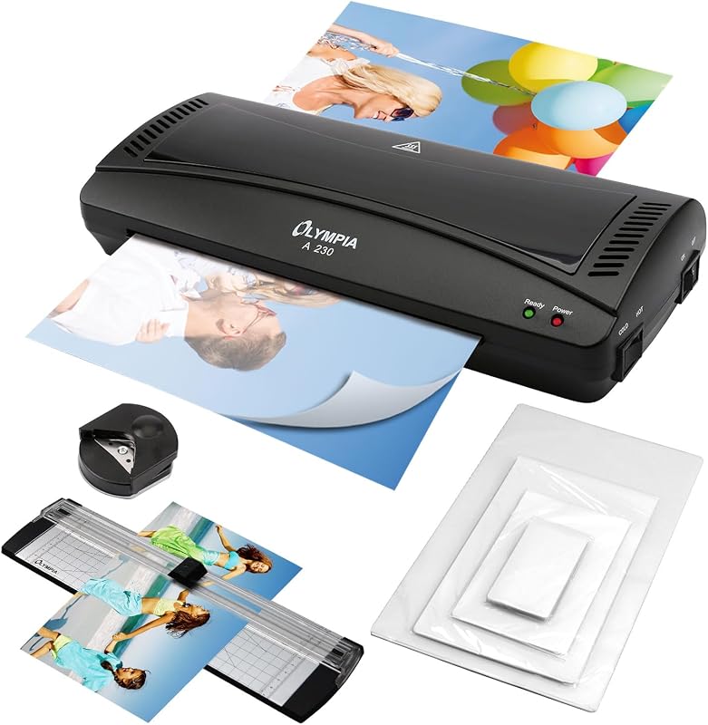 Olympia A 230 Laminálógép 4 az 1-ben | Meleg és Hideg Laminálás | A4 Laminálógép Saroklekerekítővel - Single