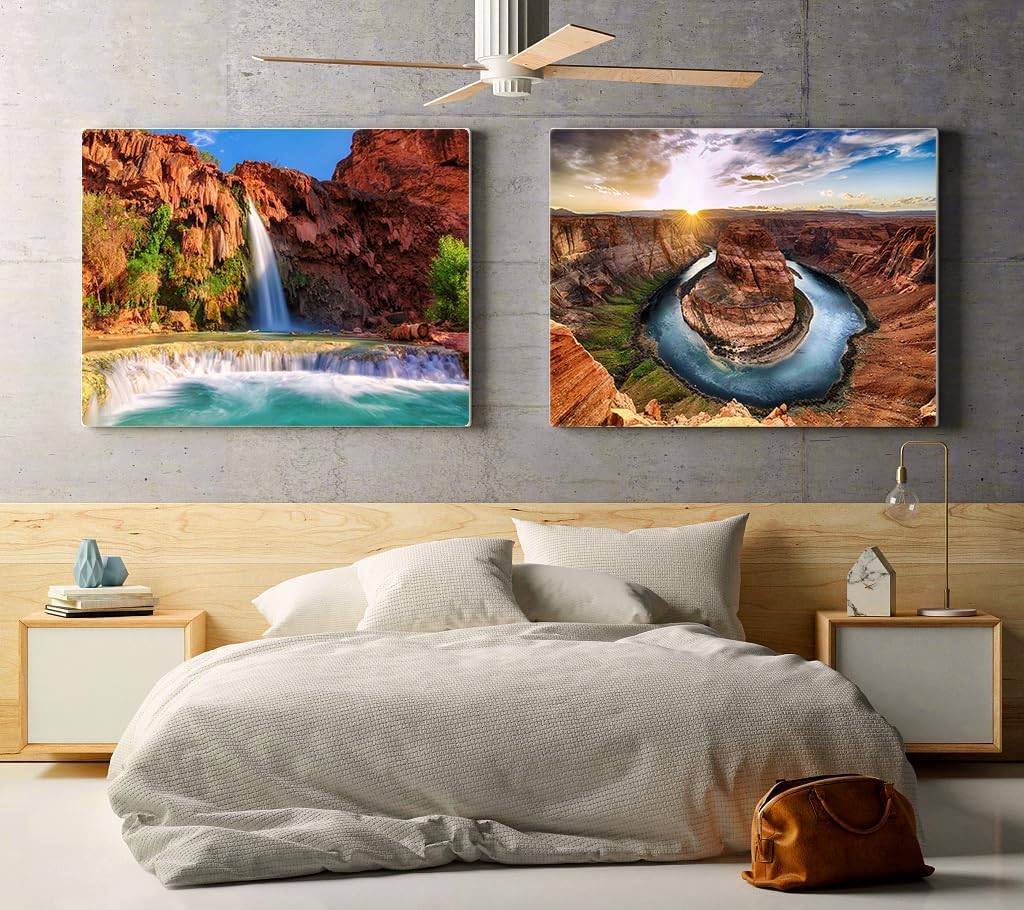 4 Pack Puzzles for Adults 1000 Pieces Rocky Mountain & Grand Canyon Colorado & Spirit Island, Nature Jigsaw Puzzles for Adults 1000 Pieces and Up