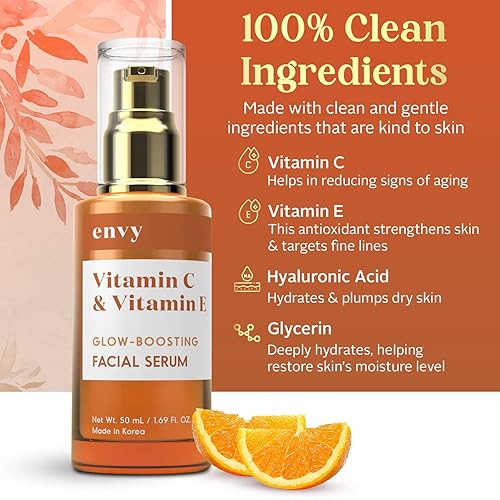 Miniatura 4 de Suero de vitamina C con vitamina E y glicerina, cuidado de la piel coreano probado por dermatólogos para manchas oscuras e iluminación de la piel,