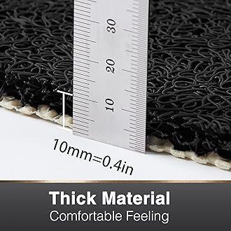 Asvin Soft Textured Bath, Shower, Tub Mat, 24x16 Inch, Phthalate Free, Non Slip Comfort Bathtub Mats with Drain, PVC Loofah Bathroom Mats for Wet Areas, Quick Drying