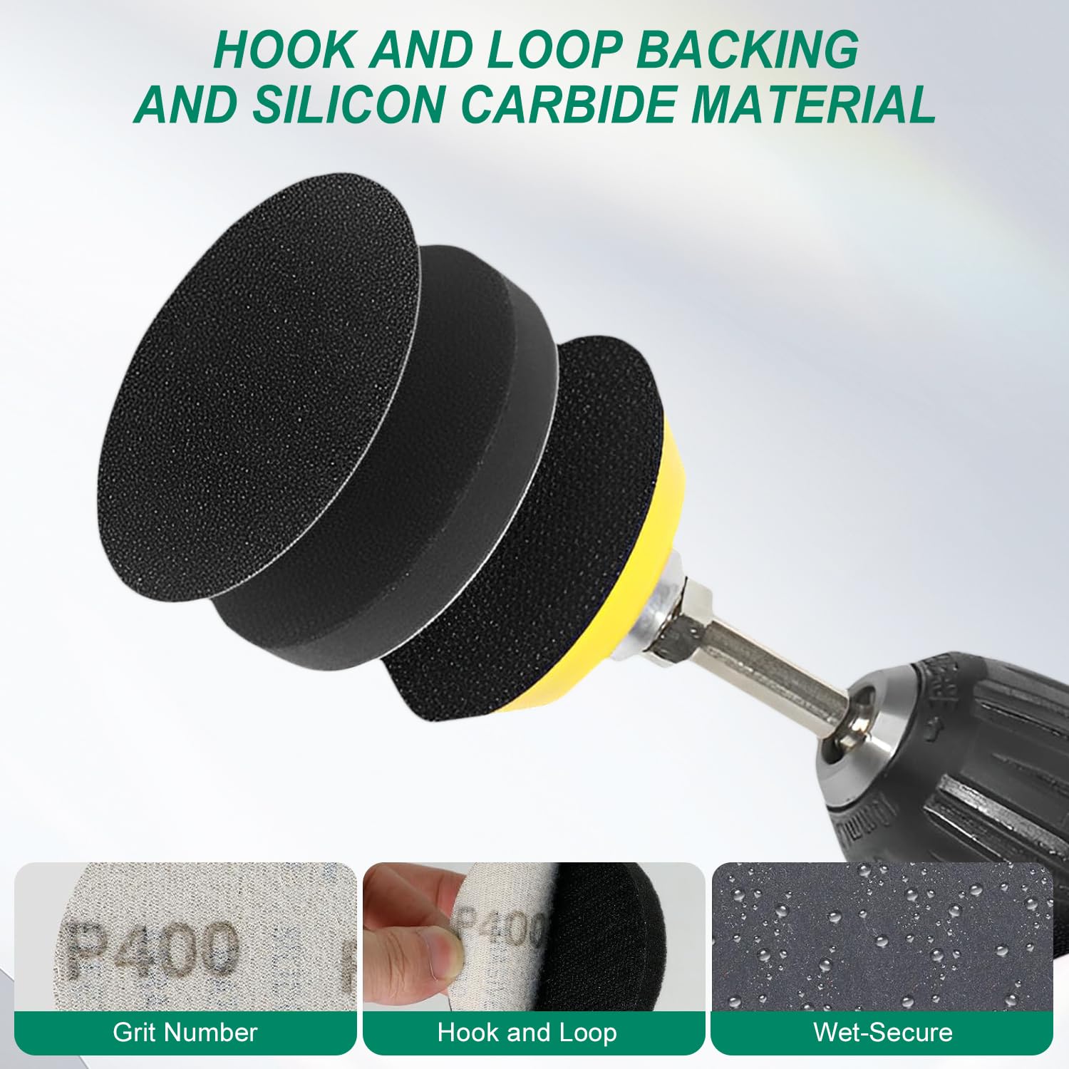 274Pack 2 Inch Sanding Discs for Drill Sanding Attachment Die Grinder Accessories Roll Lock&Hook Loop Wet Dry DIsc 36-5000 Grit 1/8”&1/4” Shank for Rust Removal Headlight Metal Wood