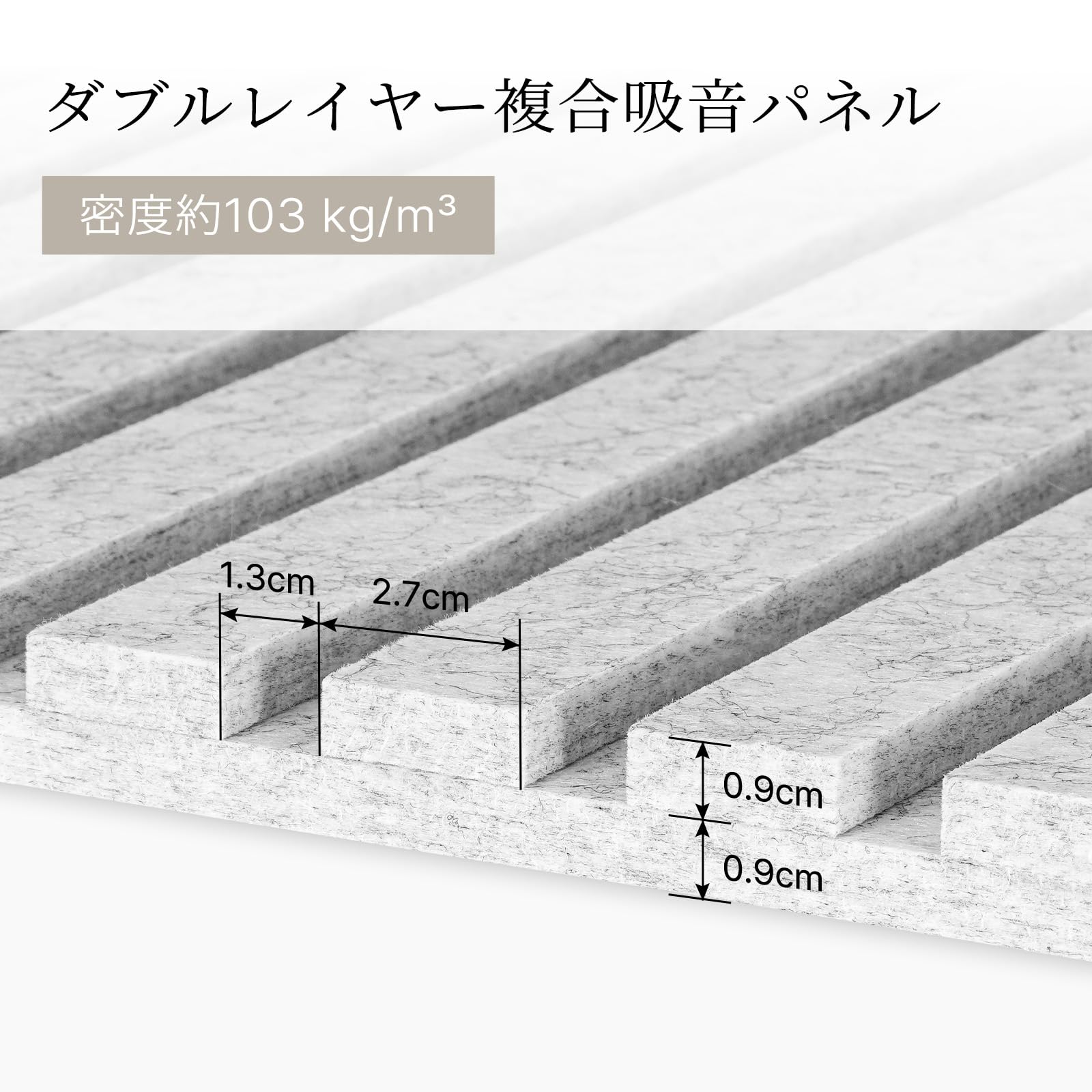 Amazon | Walspax 高密度吸音パネル 120x60cm•4枚セット•約2.88