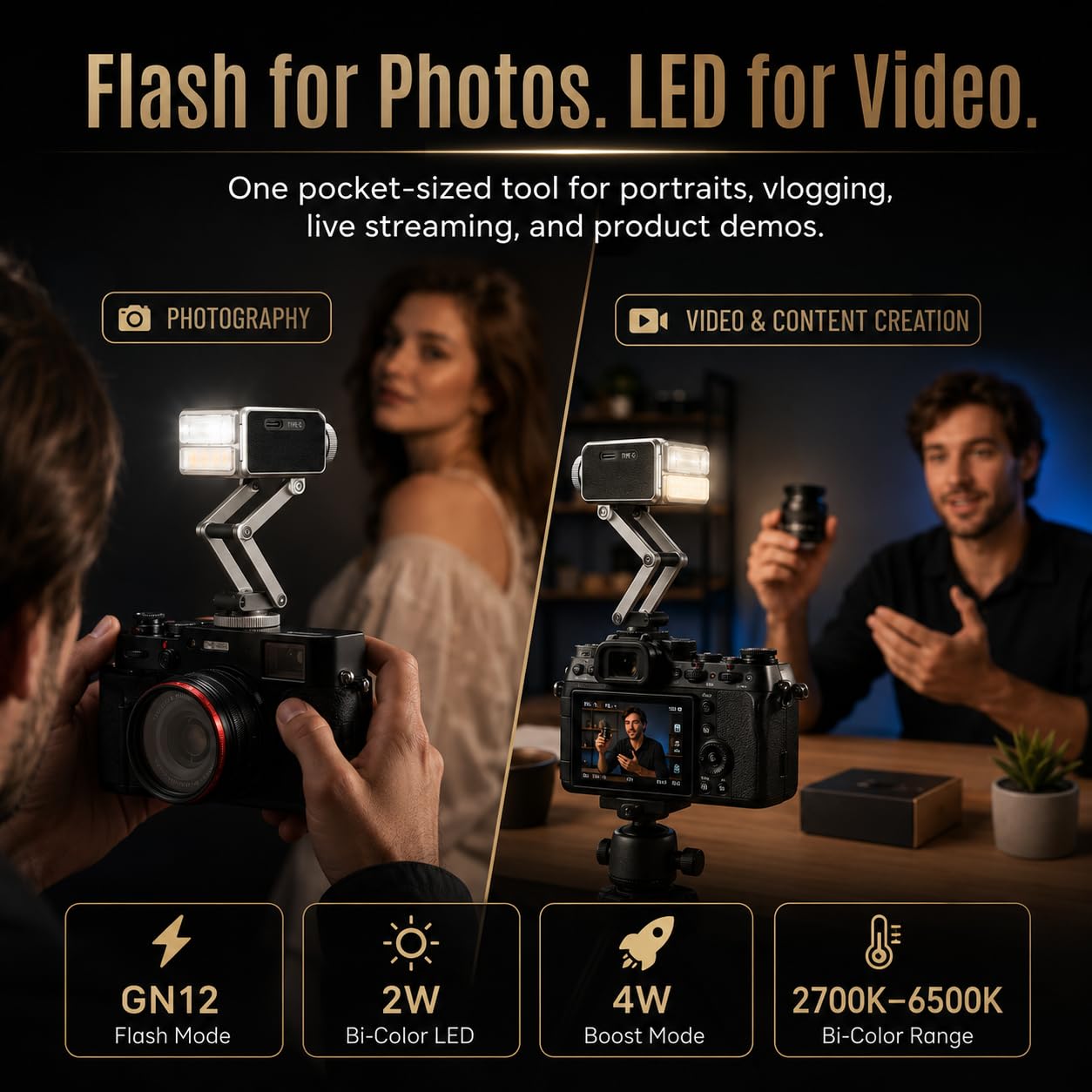 Amazon.com : Harlowe Pocket Flash Compact Camera Flash & On-Camera