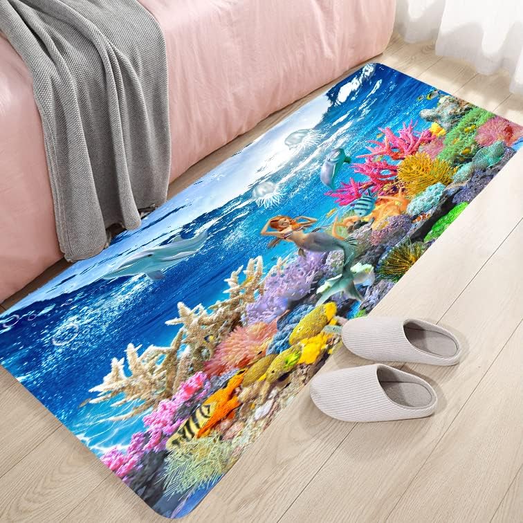 WODEJIA Flannel Mat Non Slip 3D Print for Bedside and