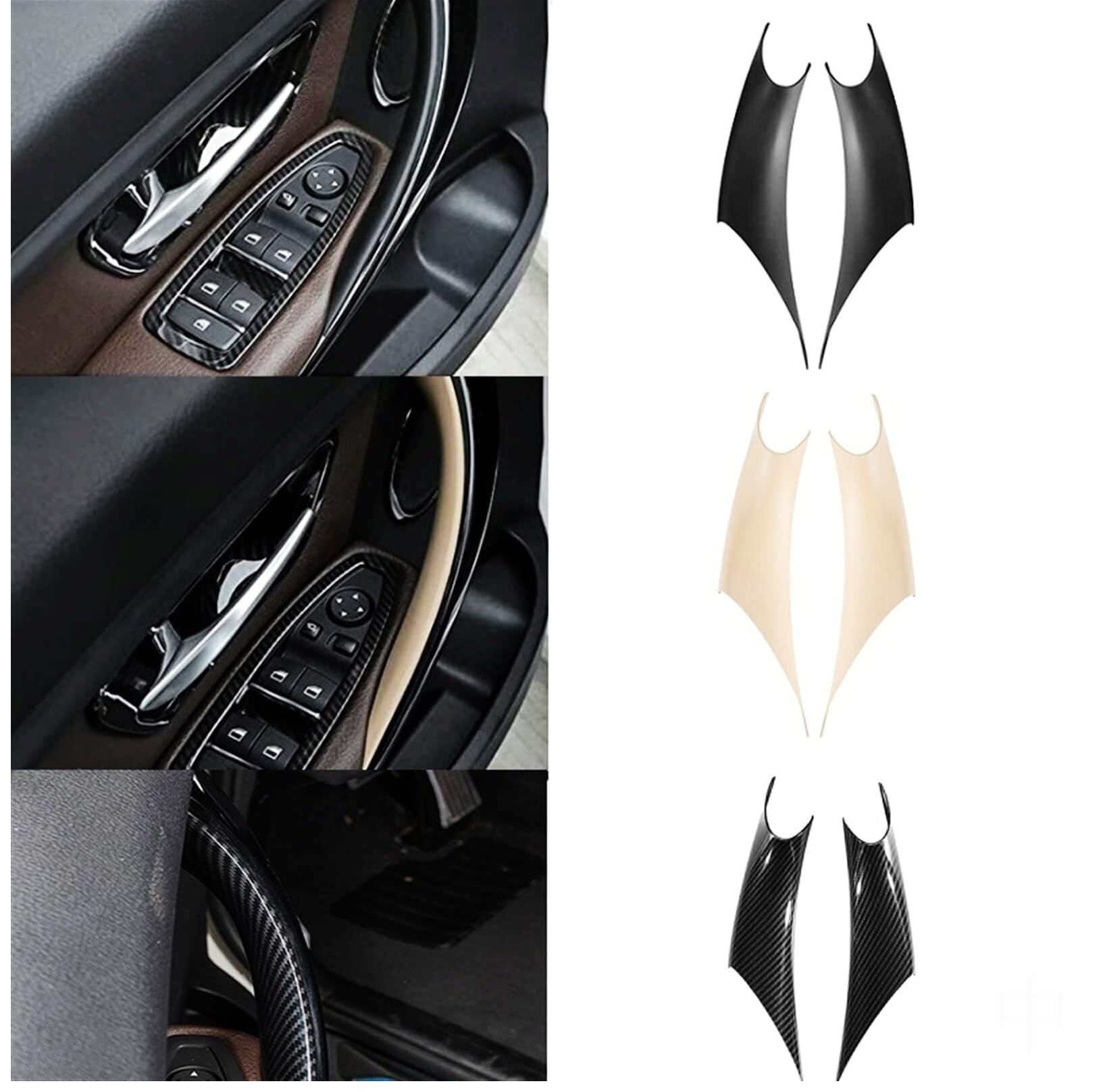 Per BMW Serie 3 e 4 F30 F35 2012-2018, 2 pezzi, coperture per maniglie delle portiere in ABS Maniglia Laterale Cofano