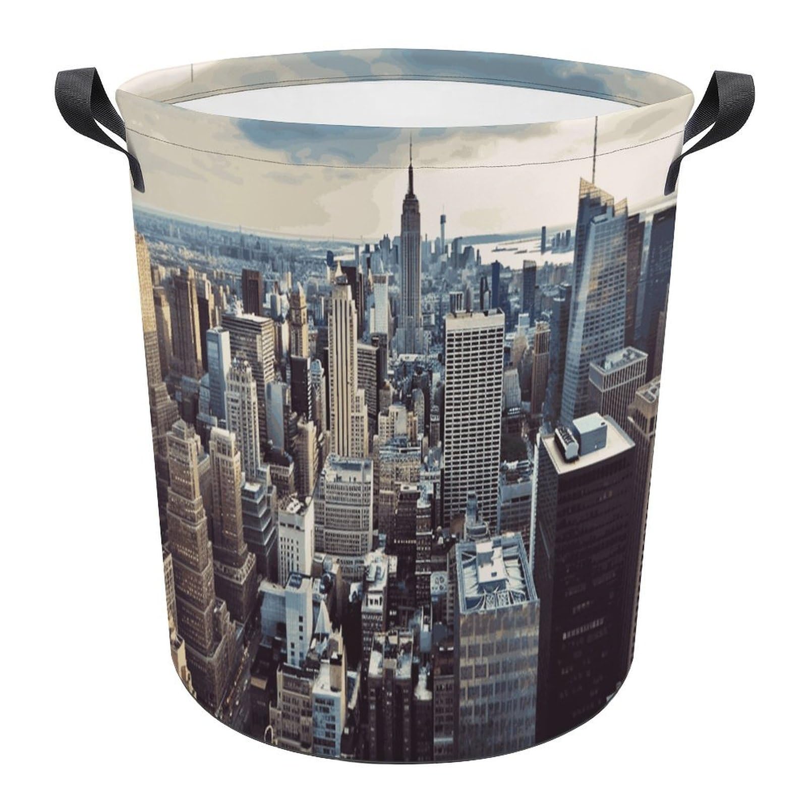 Panier à linge pliable au style New York pour harmoniser votre salon et salle de bain