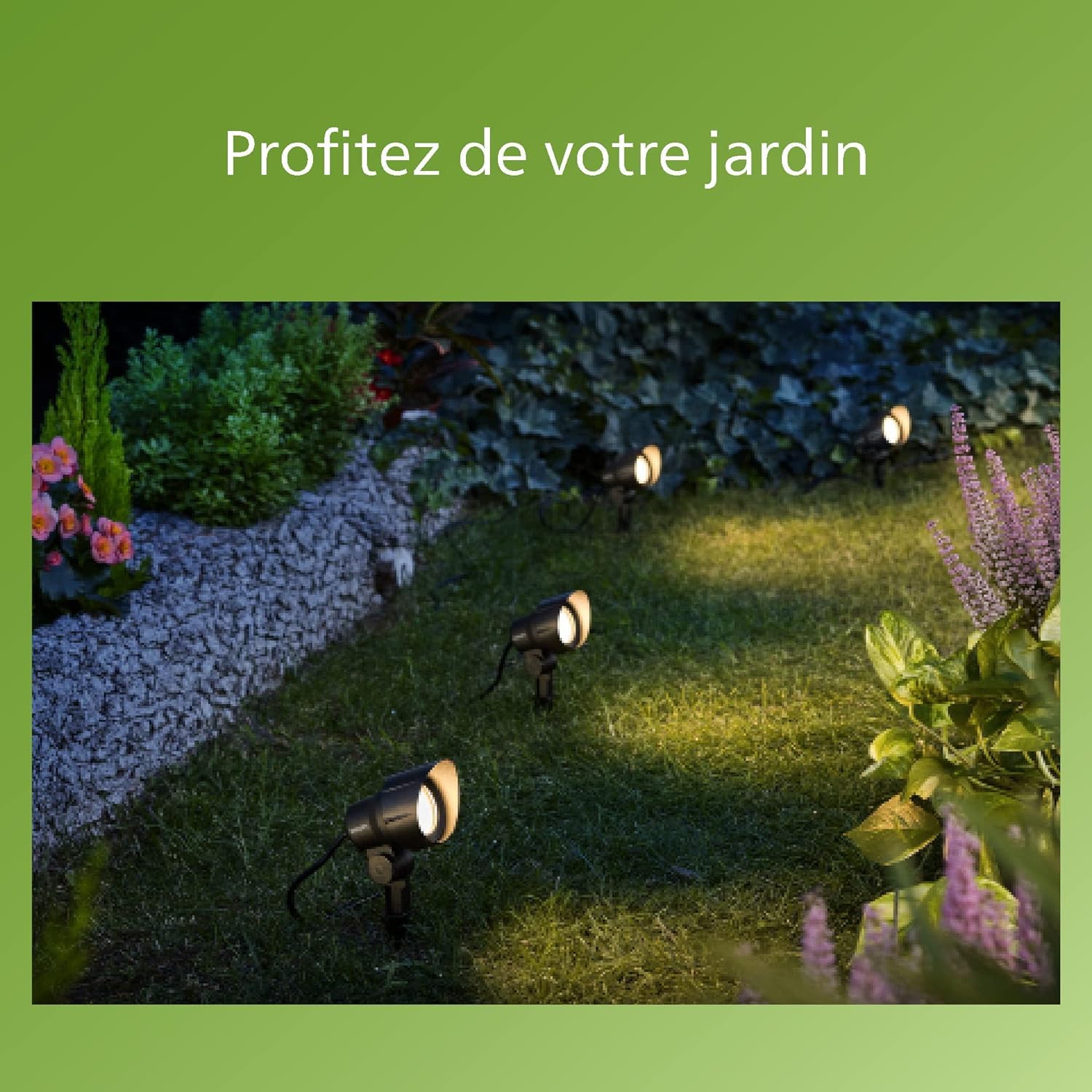 Philips pack de 3 spots extérieurs LED GardenLink, 24W, 2700K, IP44