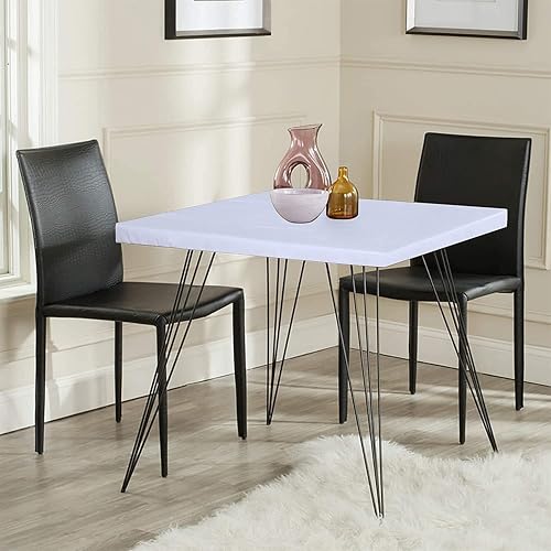 Miniatura 2 de CESGFC Ensenada de mesa cuadrada rústica, tablones de madera azul y gris, uñas para puerta de casa de campo, arte temático de vida campestre, se