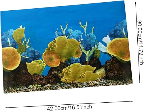 Miniatura 7 de HAPINARY Pegatinas de pecera para pecera, imagen de vidrio para pecera, decoración del océano, fondo de acuario, imágenes 3D, fondo de pantalla de