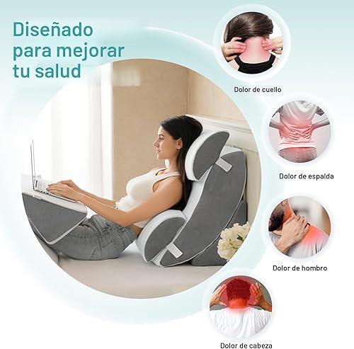 Miniatura 7 de Hansleep Juego de 6 almohadas ortopédicas de cuña para dormir, juego de almohadas postoperatorias ajustables para aliviar el dolor corporal, espalda