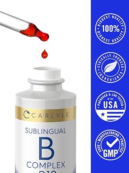 Carlyle Vitamin B Complex Sublingual | 2 fl oz | Liquid Drops | with B12