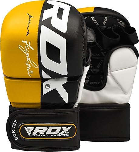 Miniatura 5 de RDX Guantes de artes marciales para entrenamiento y combate de artes marciales, guantes para grappling, kickboxing, Muay Thai, saco de boxeo y lucha