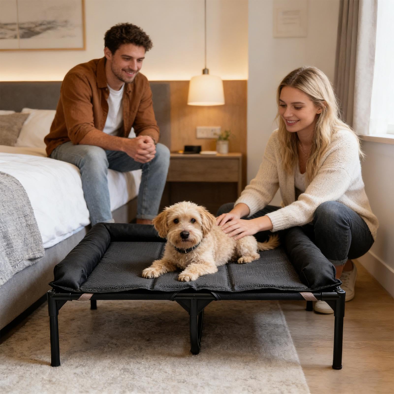 Generico Sitzerhöhung für Hunde – 900D Oxford 31,1 x 26,3 x 7,4 Zoll | Tragbare wasserdichte Hundematte mit abnehmbarer Matte für Reisen, Camping, für Hunde, rutschfest, aus Oxford für den