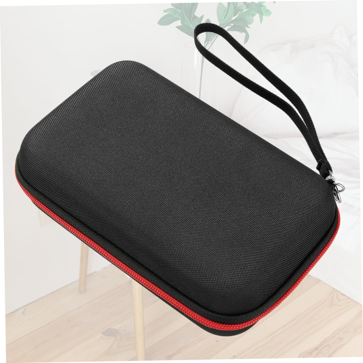 Estuche Protector de Eva para Termómetro Digital de Frente, Rojo, Portátil Prueba de Golpes, con Cordón para Guardar y Proteger