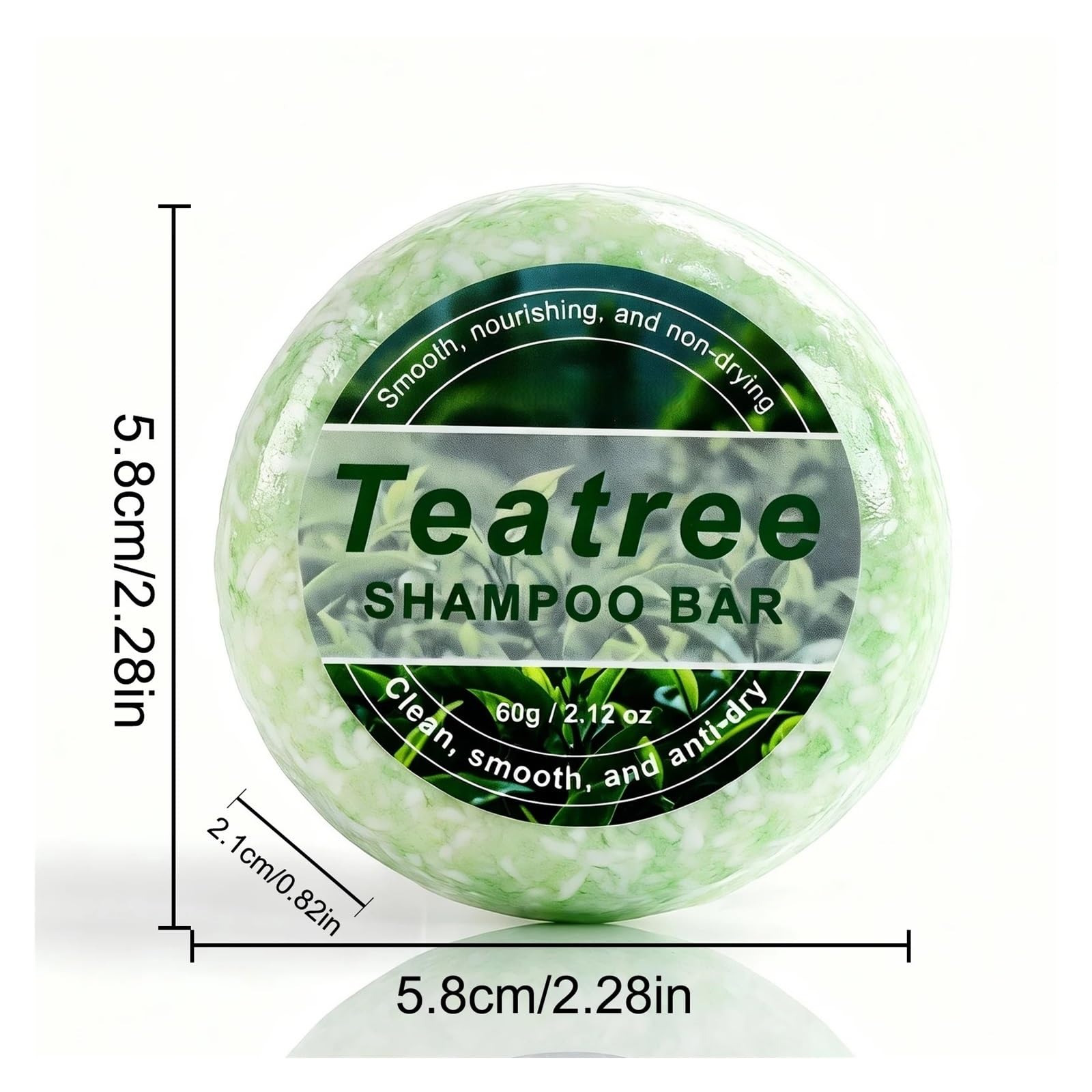 jabón de árbol de té Barra de champú árbol té natural Control aceite Caspa | [](60g)