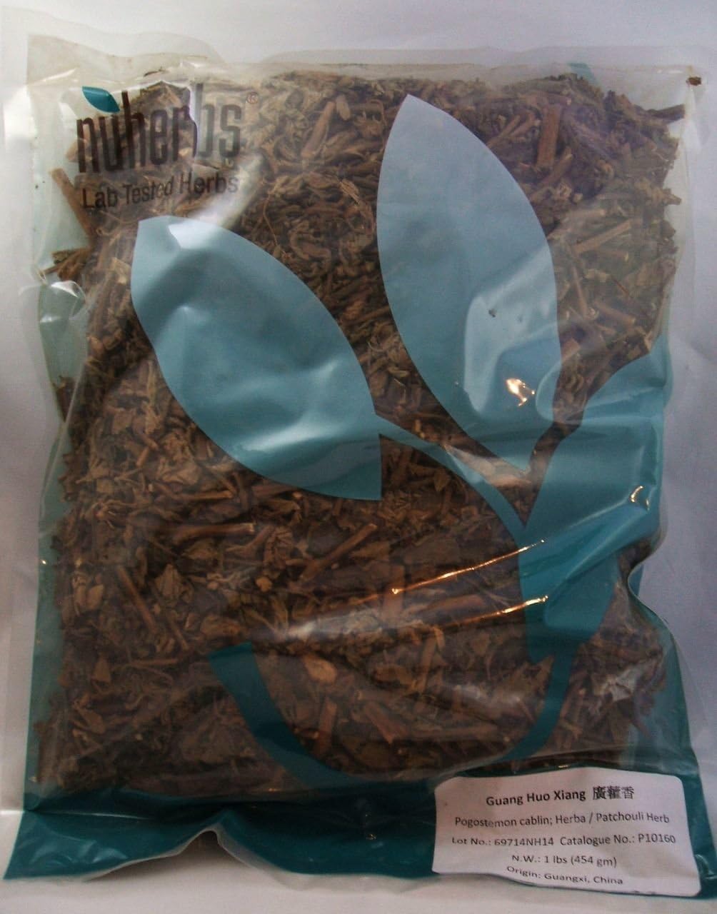 Patchouli - Cut Pieces - 1 Pound Bulk Bag - (Guang Huo Xiang) - Lab Tested Herbs - Pogostemon Cablin (True Patchouli)