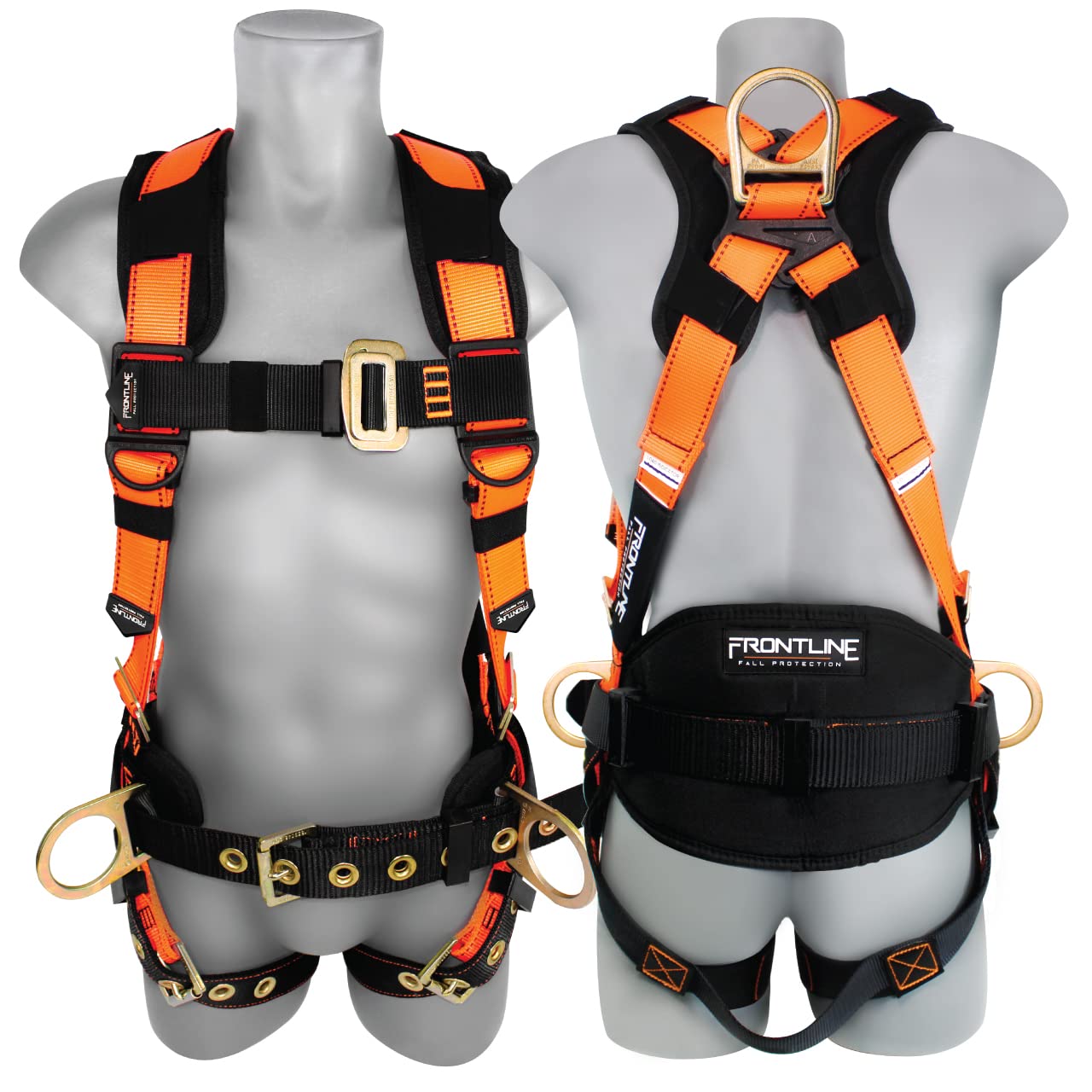FRONTLINE FALL PROTECTION Harnesses + D-Ring+ Multiple Styles + OSHA and ANSI compliant