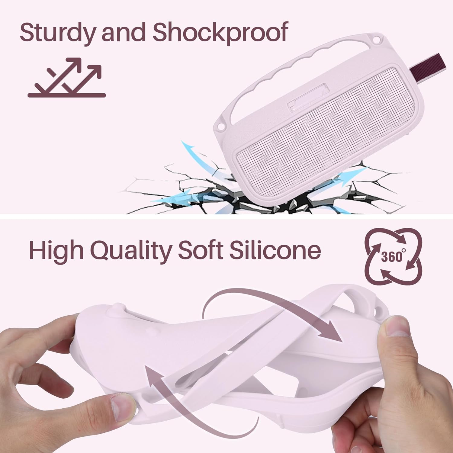 2nd Gen Silicone Cover Compatible with Bose SoundLink Flex 2nd Gen/SoundLink Flex Portable Speaker (Petal Pink Cover) - Image 7