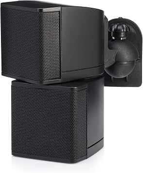Pure Resonance Audio MC2.5B - Mini Cube Speaker 2.5 inch Swivel Surround Sound (Pair, Black)