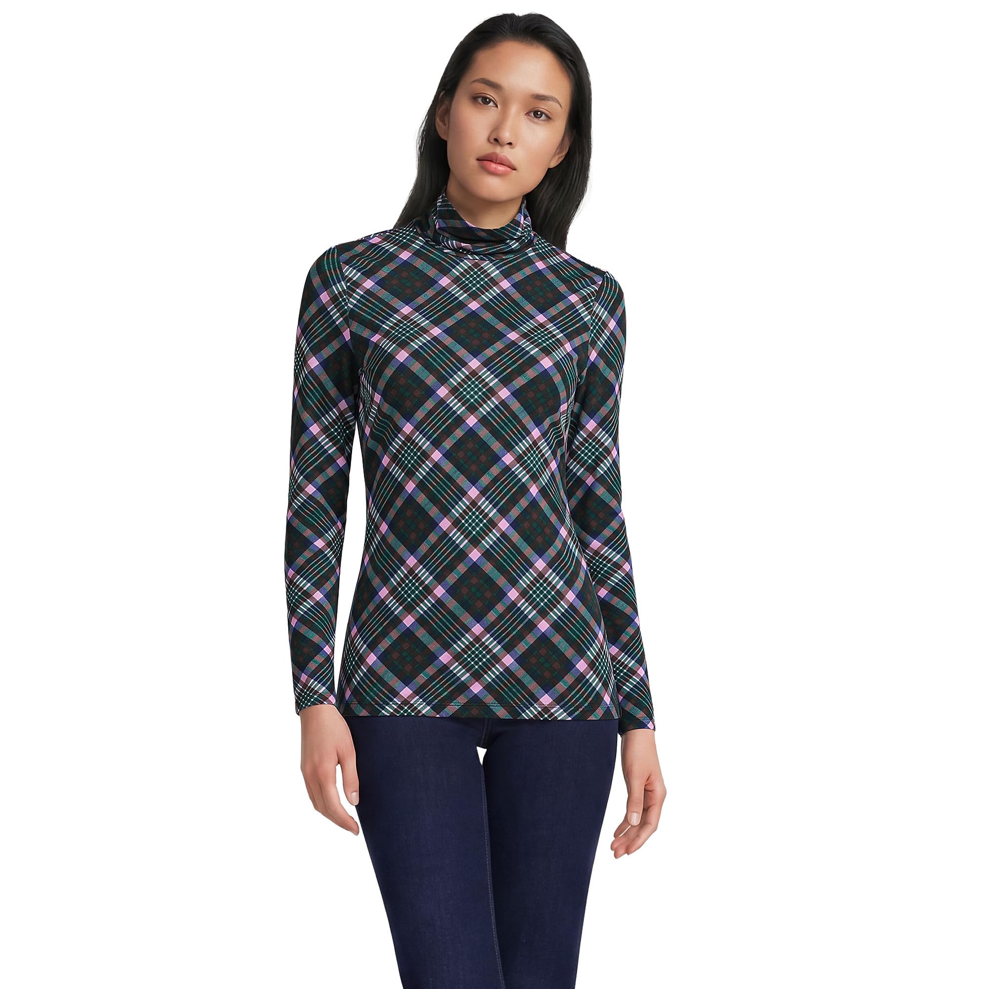 Lands' End Women's Jersey Knit Turtleneck