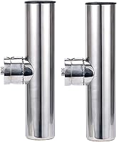 Vista 3 de Amarine Made Abrazadera de acero inoxidable para cañas de barco, soporte de caña de pescar para rieles de 0.866 in (7/8 pulgadas) a 0.984 in