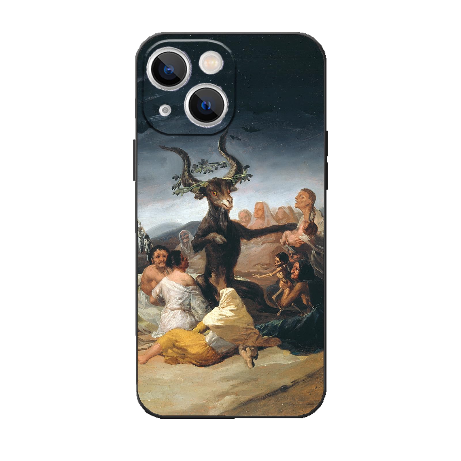 Avistinz for iPhone 13 Protective Case, Witches Sabbath by Francisco Goya Cool Retro Slim Shockproof Phone Cover
