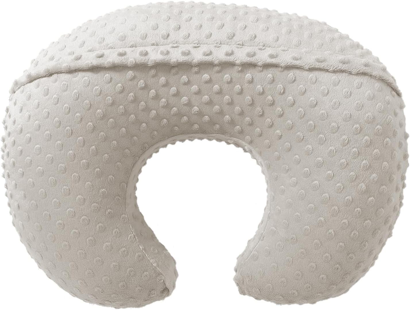 Baby Nursing Pillow and Body Positioner with Premium Slipcover for Breastfeeding for Baby Boys and Girls, Feeding Pillow with Breathable Comfortable Pillowcase (Sand)
