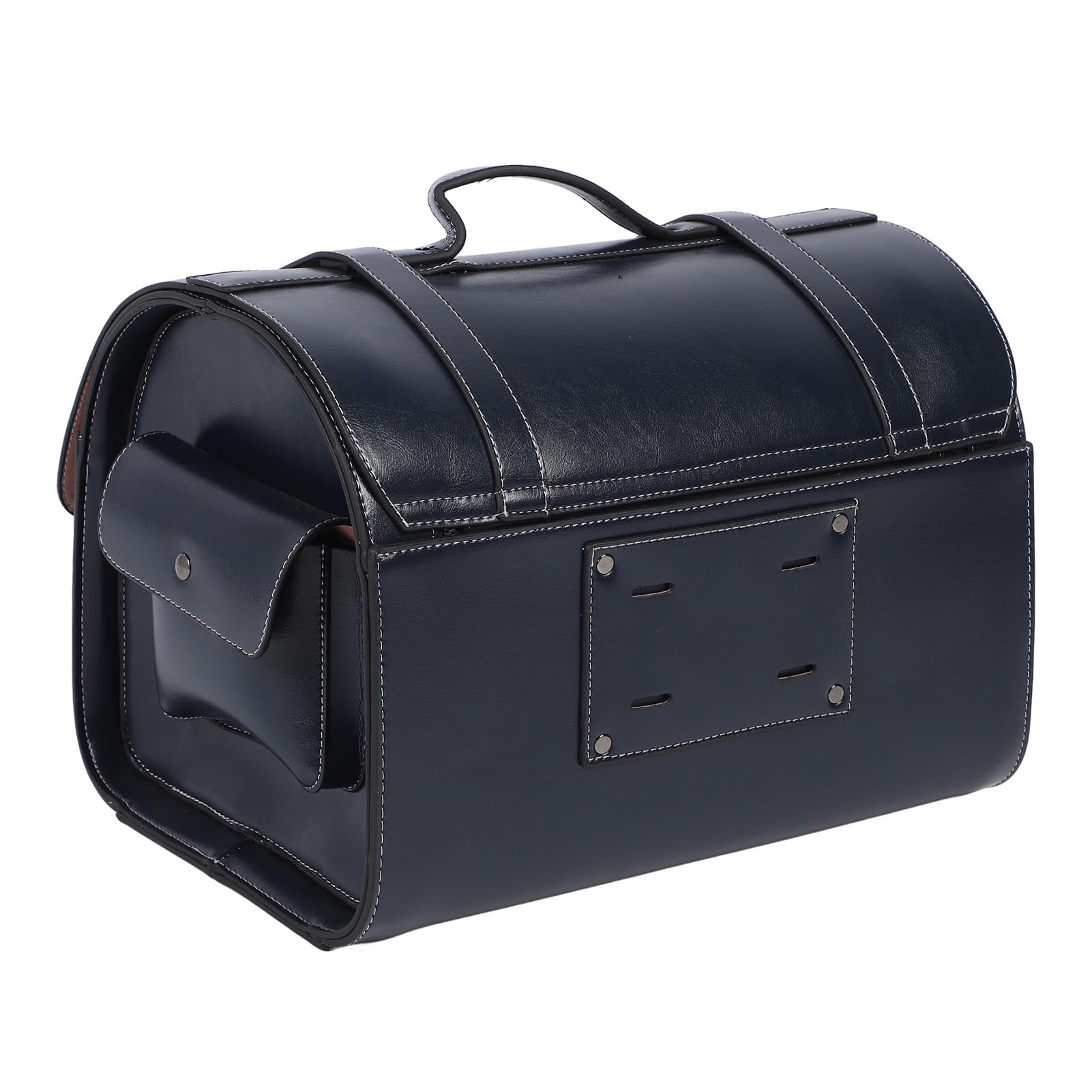 Borsa posteriore per moto da 29,5 l, resistente all’acqua, con chiusura rapida e lucchetto a combinazione, adatta a scooter e biciclette elettriche, realizzata in robusta pelle e (Blu)