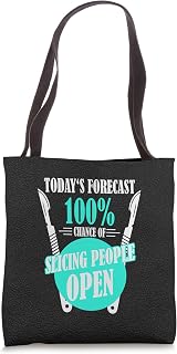 Slicing People Open Funny Surgeon Slice Surgical Scrub Tech Tote Bag