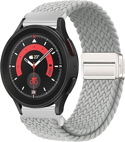 XMUXI 20mm Watch Band Compatible with Samsung Galaxy Watch 654 40mm 44mmWatch 5 Pro 45mmWatch 64 Classic Band 43mm 47mm 42mm 46mm, Magnetic Nylon