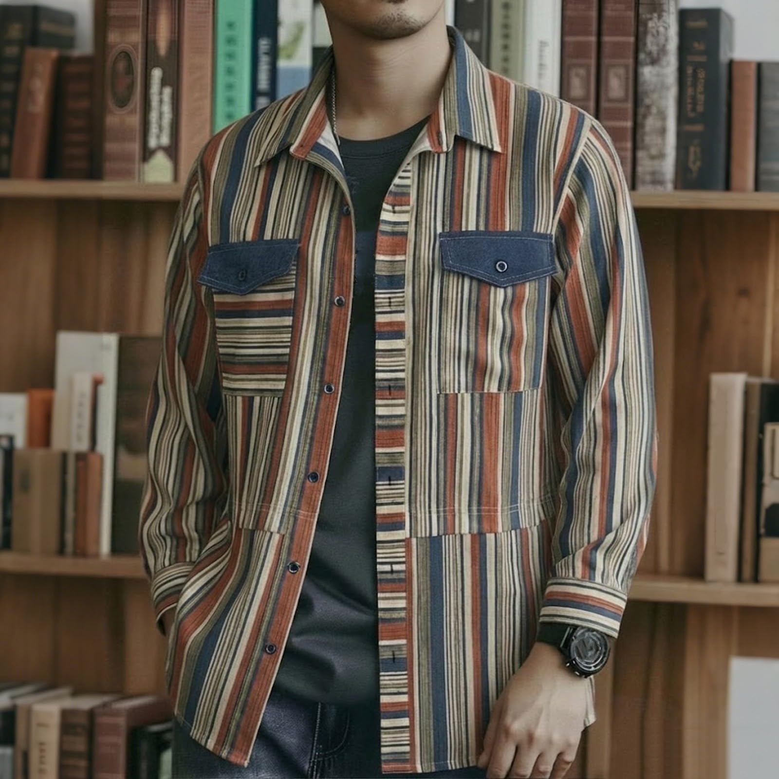 Camicia da uomo a maniche corte con bottoni, a tinta unita, a maniche corte, con bottoni, leggera, traspirante, casual, per ufficio e attività all'aperto