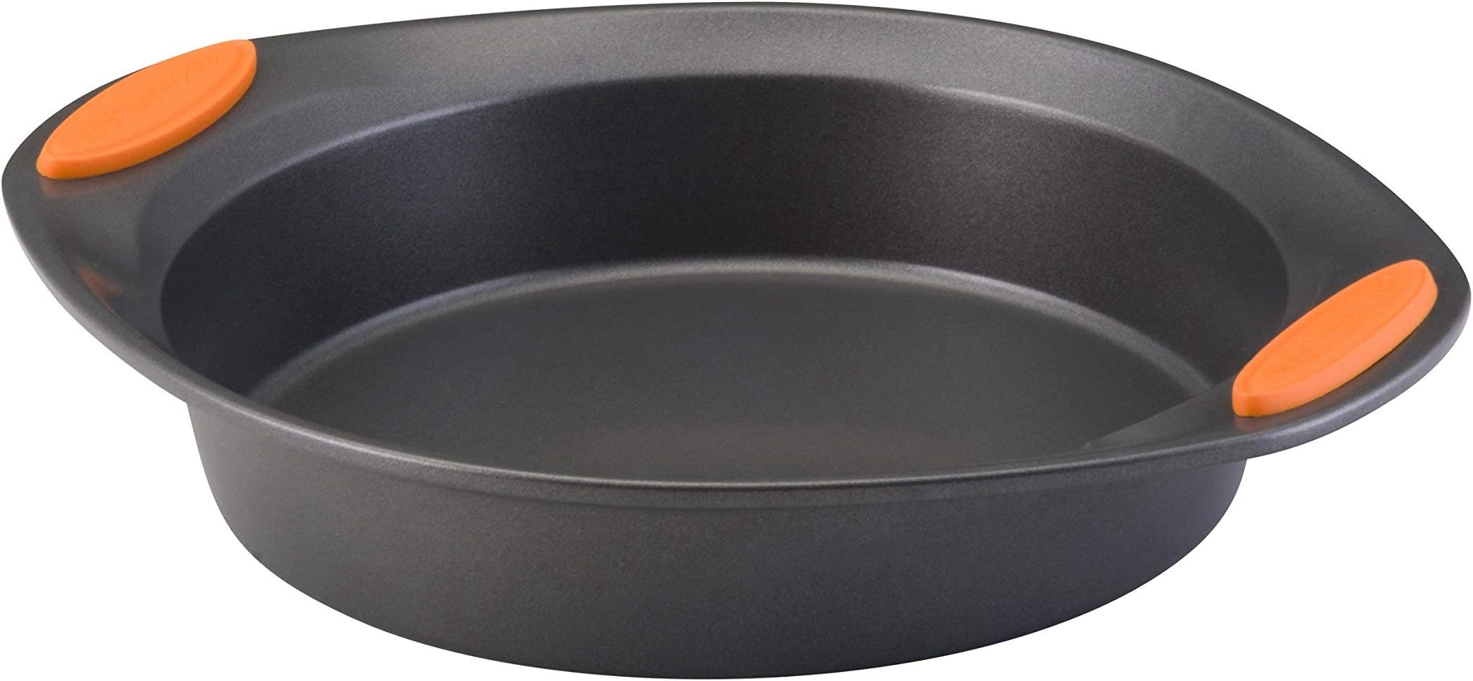 Yum -o! Nonstick Bakeware Baking Pan With Grips / Nonstick Cake Pan With Grips, Round - 9 Inch, Gray