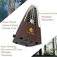 Vista 3 de Metrónomo mecánico con campana de acento, forma clásica, golpe preciso, múltiples modos de ritmo, adecuado para piano, guitarra, tambores, violín