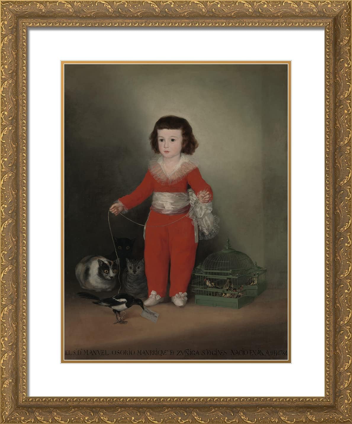ArtDirect Goya, Francisco 20x24 Gold Ornate Framed Art Print with Double Matting Titled: Manuel Osorio Manrique de Zuniga