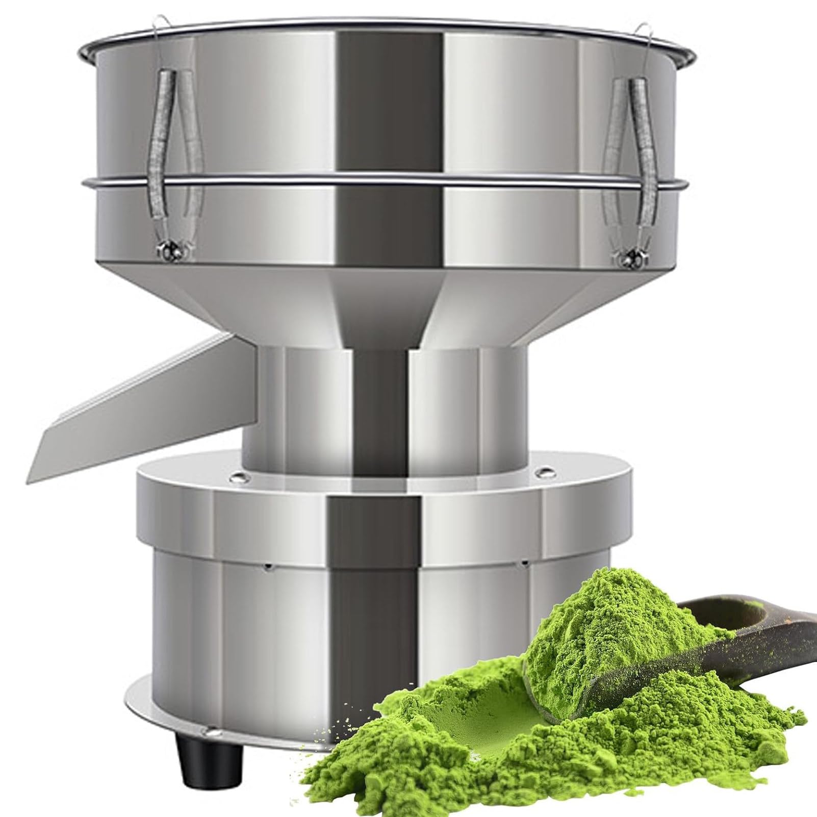 Machine de criblage de poudre électrique 50W en acier inoxydable avec 2 tamis interchangeables