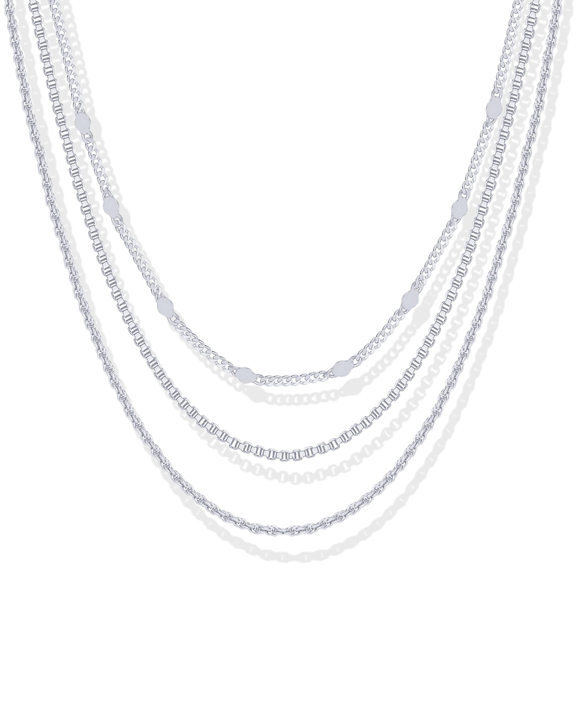 PAVOI 14K Gold Plated Dainty Layering Necklaces for Women | Snake Chain, Curb Link, Paperclip Layered Chains | Trendy Layering Nec