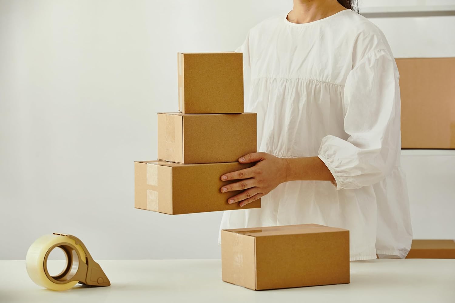 25 Packs Small Shipping Boxes 9X6X4 Inches, Kraft Corrugated Cardboard Boxes, For Small Business, Easy Assemble For Mailing, Moving, Packing And Storing