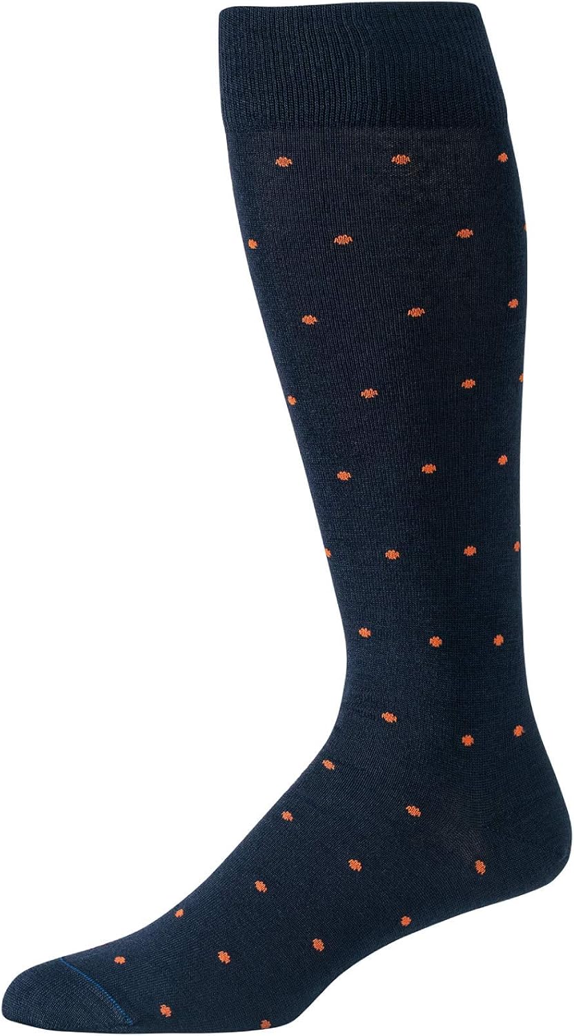 BoardroomSocks Merino Wool Over-the-Calf Patterned Socks, Dress Socks for Men