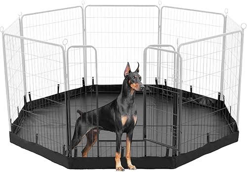 Miniatura 18 de PJYuCien Parte inferior rectangular para corralito para perros, se adapta a 8 paneles, 24 pulgadas de ancho, tamaño de 24 x 72 pulgadas, tela Oxford