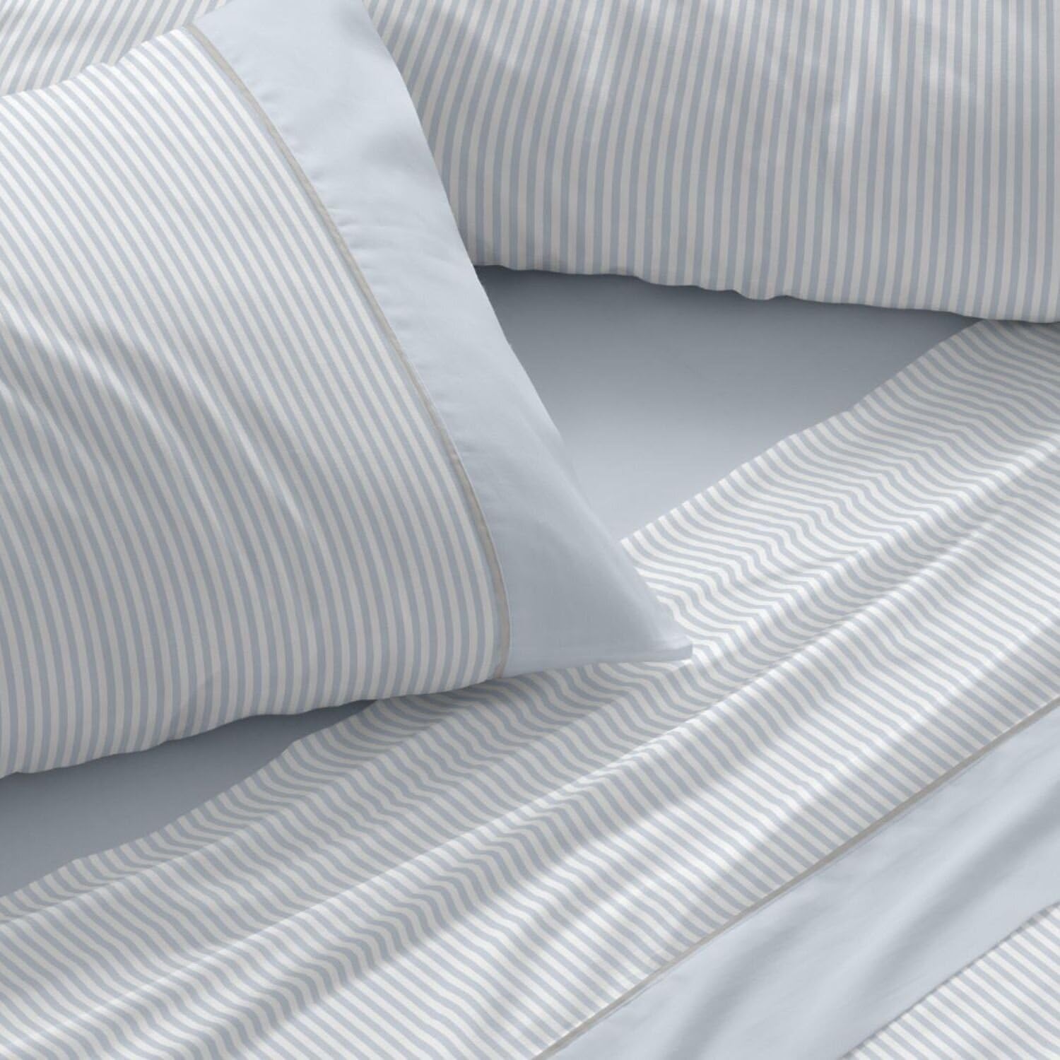 Burrito Blanco | Juego de sábanas Algodón | Cama de 135cm. (+Medidas Disponibles) | Diseño 640 | Color Azul (135x190/200cm.)