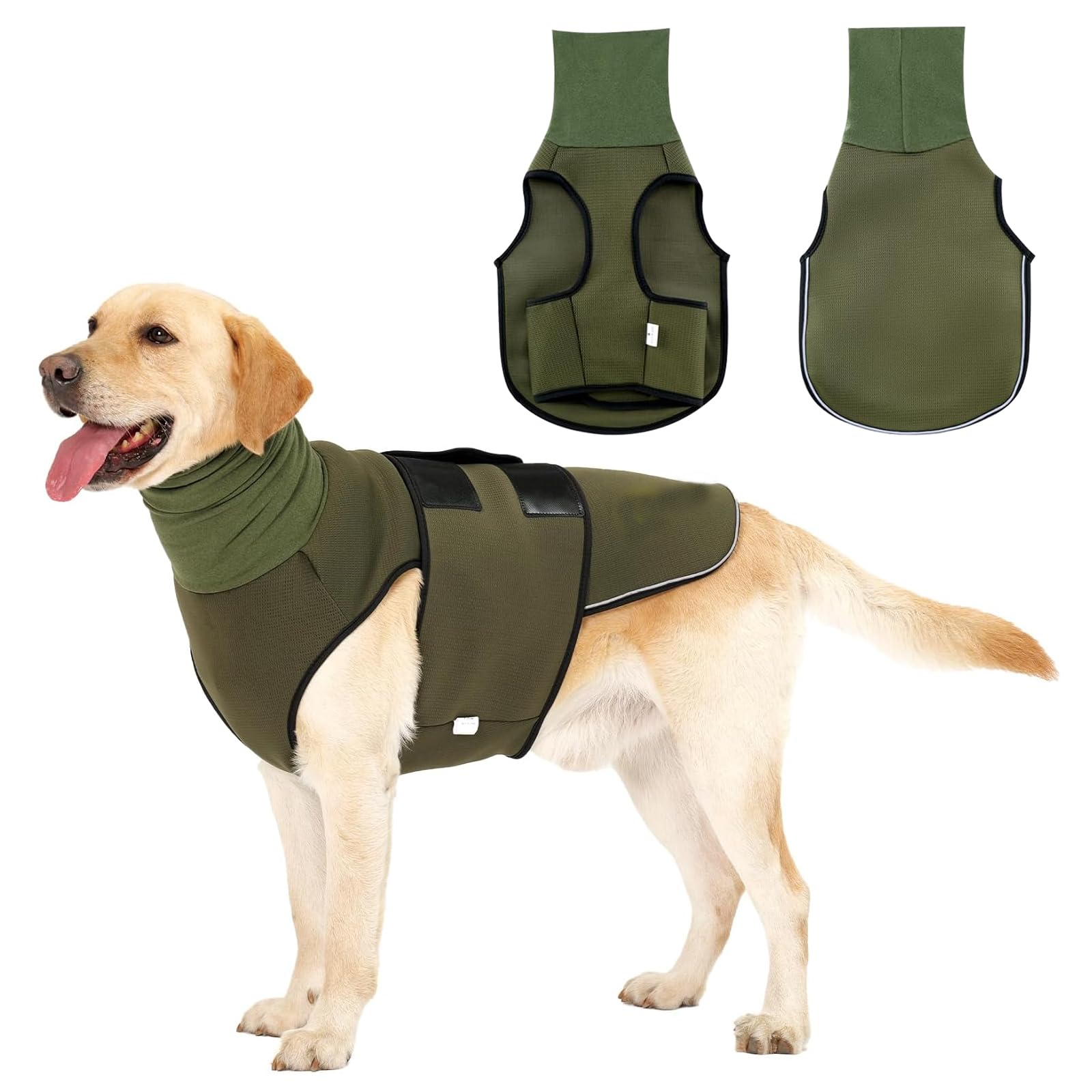 Cappotto Anti Ansia Cane, Cappotto Calmante, Giacca Antistress Regolabile con Cappuccio per Cani