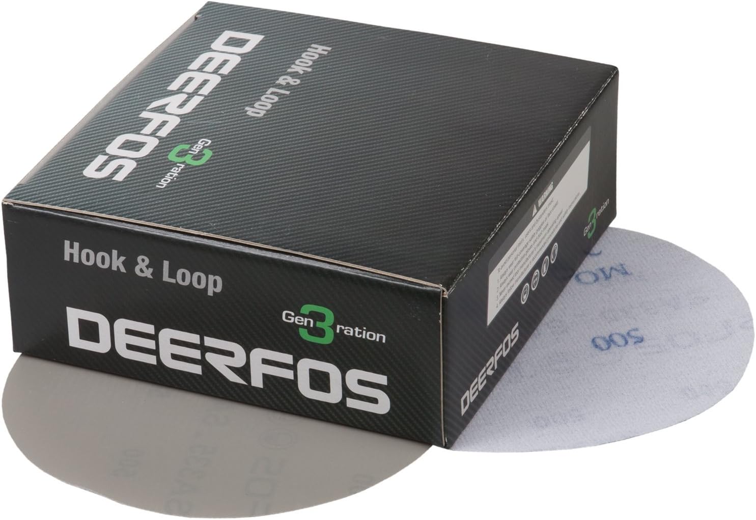 6” Sanding Discs by Deerfos Abrasives 50Count Pack No Holes Hook and