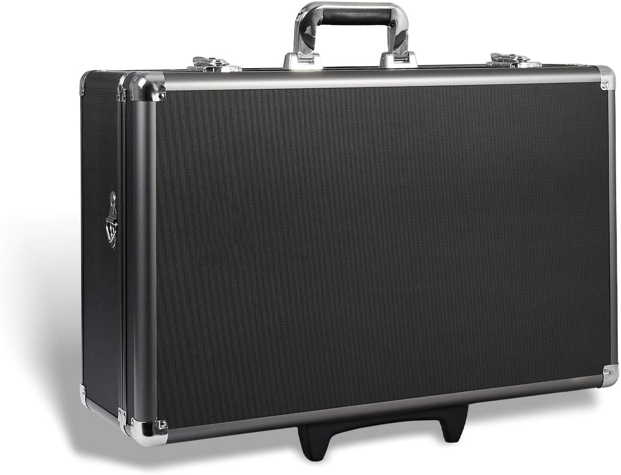 Zeikos ZE-HC52 Deluxe Large Hard Rolling Protective Storage Case with Black Foam–23.75 x 15 x 8.25 Inches Pelican Water & Dust Resistant Larger Drones, Pistols, Rifles, Cameras, Lenses & Studio Lights