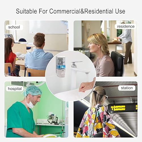 Miniatura 7 de Dispensador de jabón para montaje en pared, 10.1 fl oz10 onzas líquidas, dispensador de gel de ducha manual para el hogar, champú acondicionador,