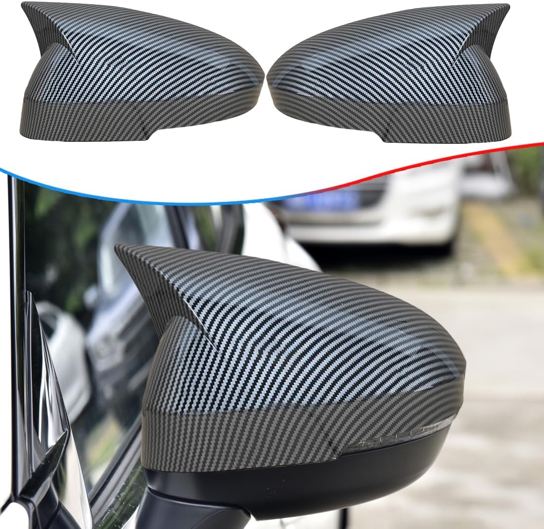 Side Rear View Mirror Cover for Nissan Rogue 2021 2022 2023 2024 2025 Carbon Fiber Turn Signal Housing Cover Accessories(with Turn Signal housing Slot.)